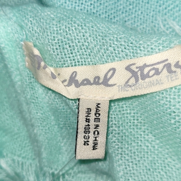 🆕️MICHAEL STARS AQUA OMBRE ETERNITY SCARF/ACRYLIC - Picture 8 of 13